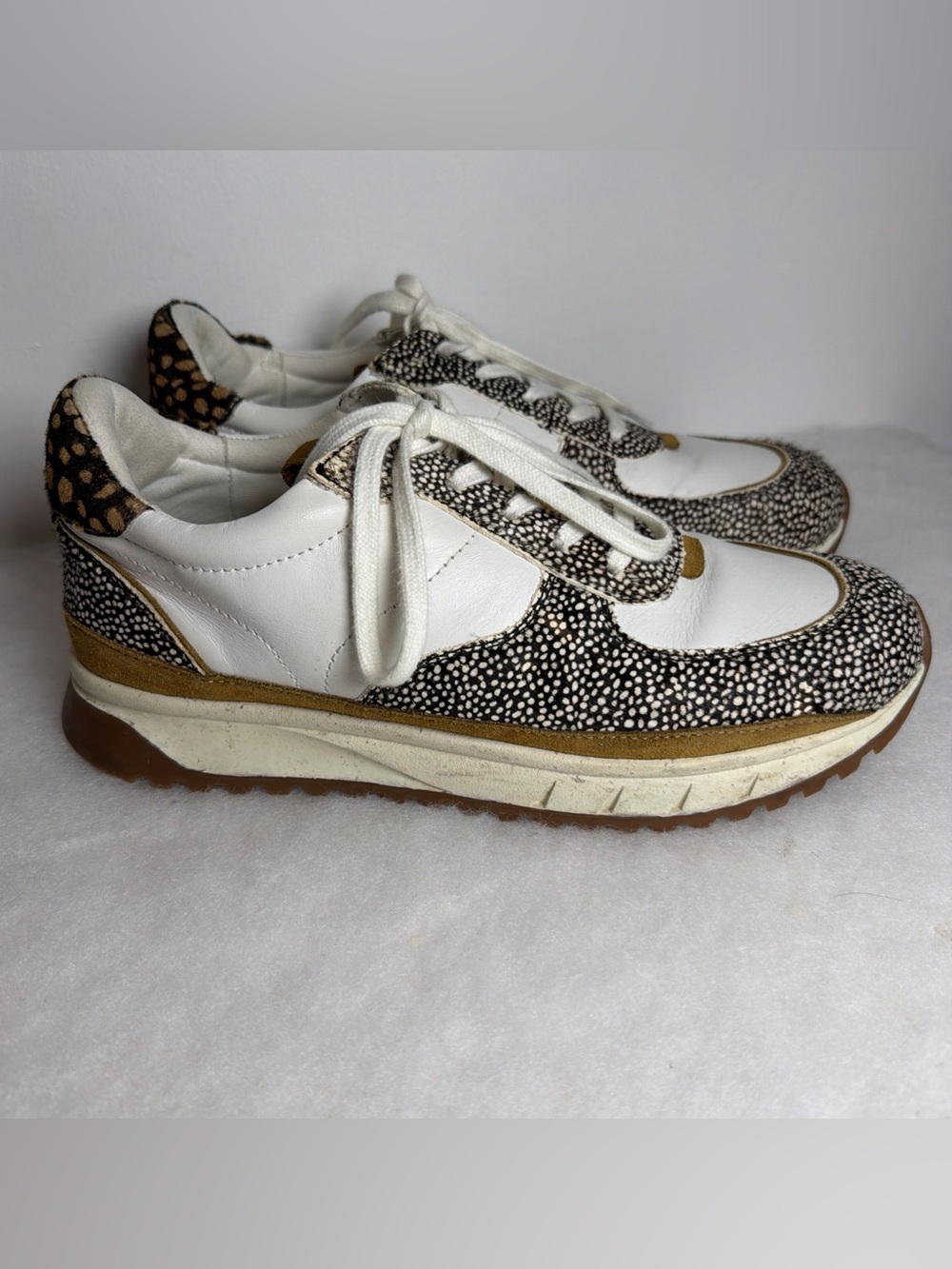 Madewell Sneakers Unisex Kickoff Trainer Leather Calf Hair Lace Up